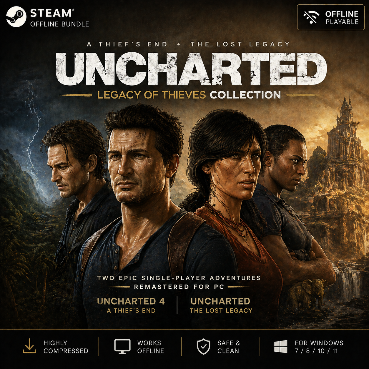 Uncharted Legacy of Thieves Steam offline