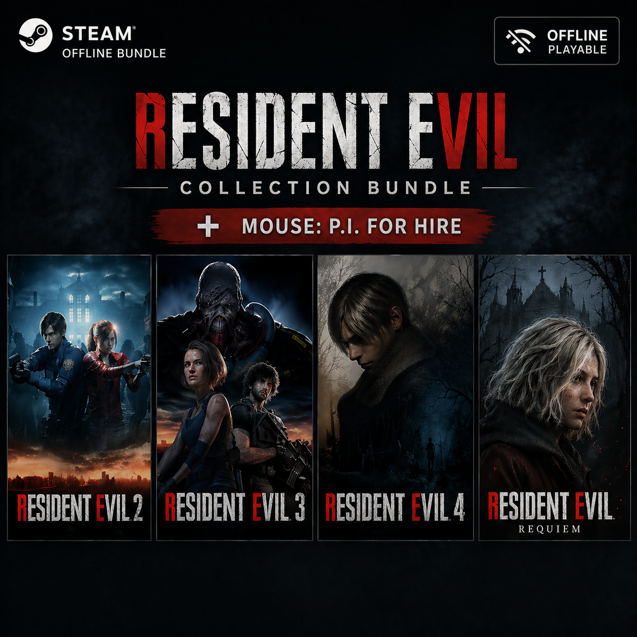 Resident Evil Collection + Mouse P.I For Hire Steam offline